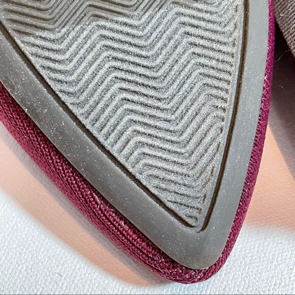 Hush Puppies size 8 Wide Sadie knit Ballet Flat Burgundy sparkle like Rothy - Picture 11 of 14